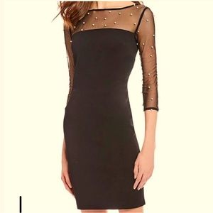Karl Lagerfeld Black mini dress size 0. Pearl and tulle